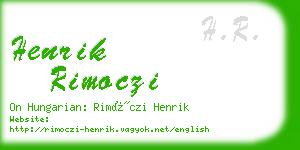 henrik rimoczi business card